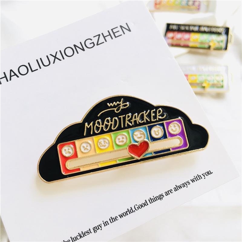 Металлический значок, женская брошь со смайликом, пряжка, брошь с настроением, социальная батарея, булавка, 7 дней в неделю, брошь с настроением