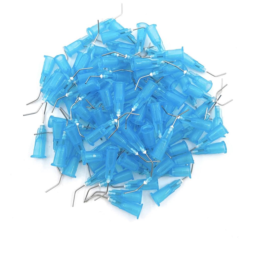 Pre Bent Dispensing Dental Tip Etchant Resin Flow Composite Needle Tip Disposable Applicator Dental Material Delivery 100 Pcs