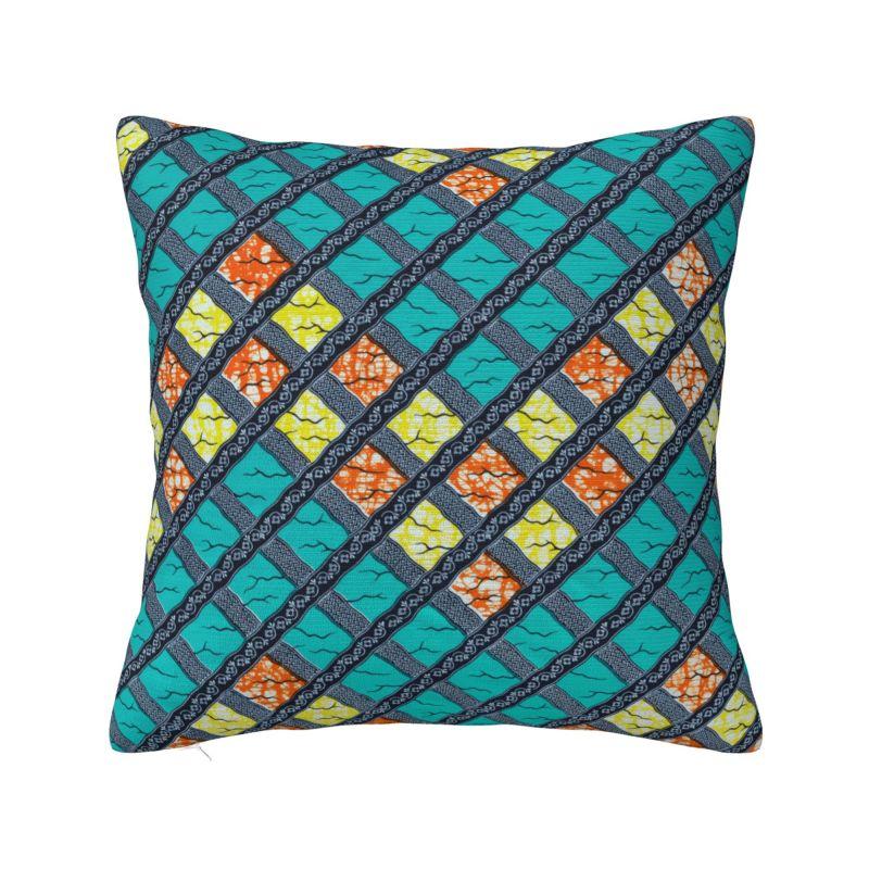 Ethnic Tribal Geometric Ankara African Print Throw Pillow Case cm for Living Room Cushion Cover Velvet Polyester Pillowcase