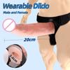 Men Strap On Dildo Panties Wearable Hollow Penis Lengthen Sleeve Strapon Dildo Pants Harness Belt for Man Sex Toys for Woman Gay