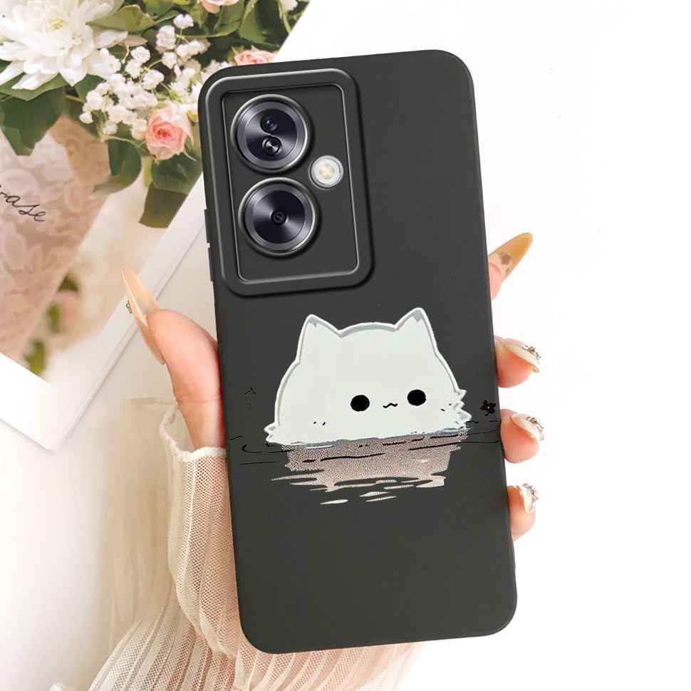 For Oppo A79 5G Case Cartoon Cat Retro Style Silicone Cover For Oppo A79 CPH2553 CPH2557 Shockproof Phone Cases Bumper