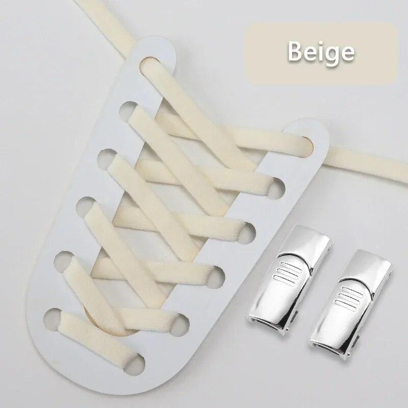 1Pair Magnetic Elastic Laces Sneakers Shoelaces Lock No Tie Shoe Laces Without Ties Double-layer Kids Adult Shoes Accessories