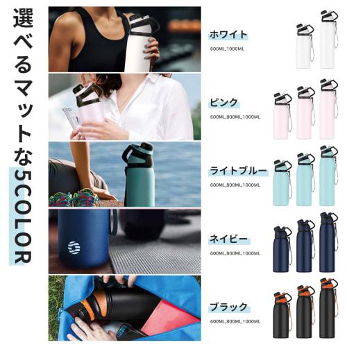 FJbottle 1 Liter Vacuum Insulated Sports Bottle, Keeps Hot or Cold Drinks Hot or Cold, Wide Mouth, Easy to Clean, Stainless Steel, Mug Bottle, Include