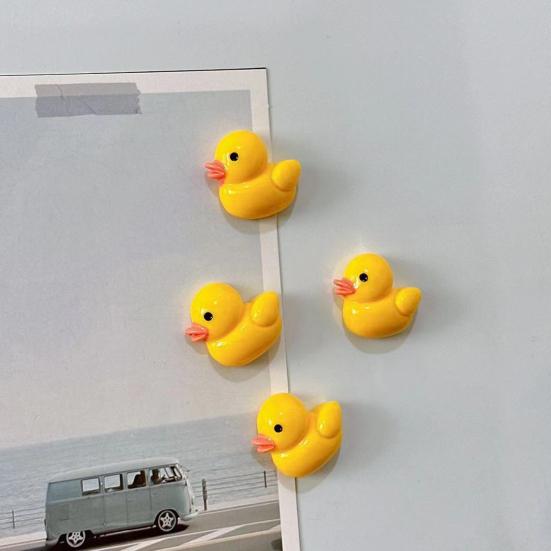 10 шт. Маленький желтый утенок Магнит на холодильник Дом Офис Кухня Шкафчик Холодильник Магнитный 3D Мультяшный Утенок Украшение Орнамент