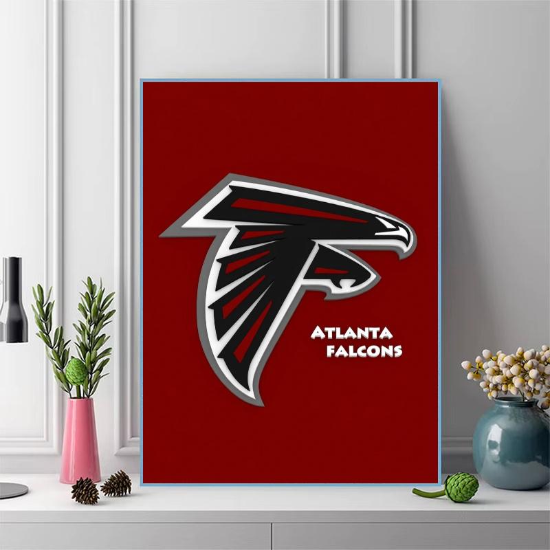 Atlanta Falcons 100% Round Full Drill 5D DIY Diamond Painting Embroidery Cross Stitch Rhinestone Décor
