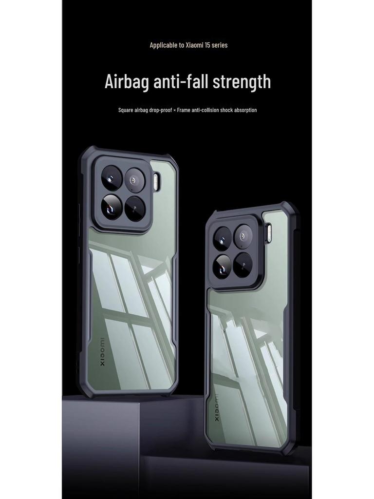 Xundi Silicone Anti-Fall Full Coverage Transparent Case for Xiaomi 15T/15T Pro