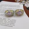 Sace Gems Кольца из стерлингового серебра 925 пробы 8*10 мм с натуральным кристаллом лаванды для женщин, обручальные, коктейльные, вечерние, изящные ювелирные изделия, подарок