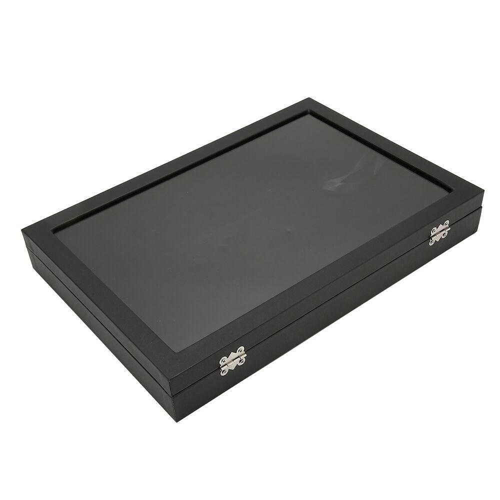 Glass Cover High-Capacity Chest Pin Display Box Medal Display Case Badge Storage Box Jewelry Case