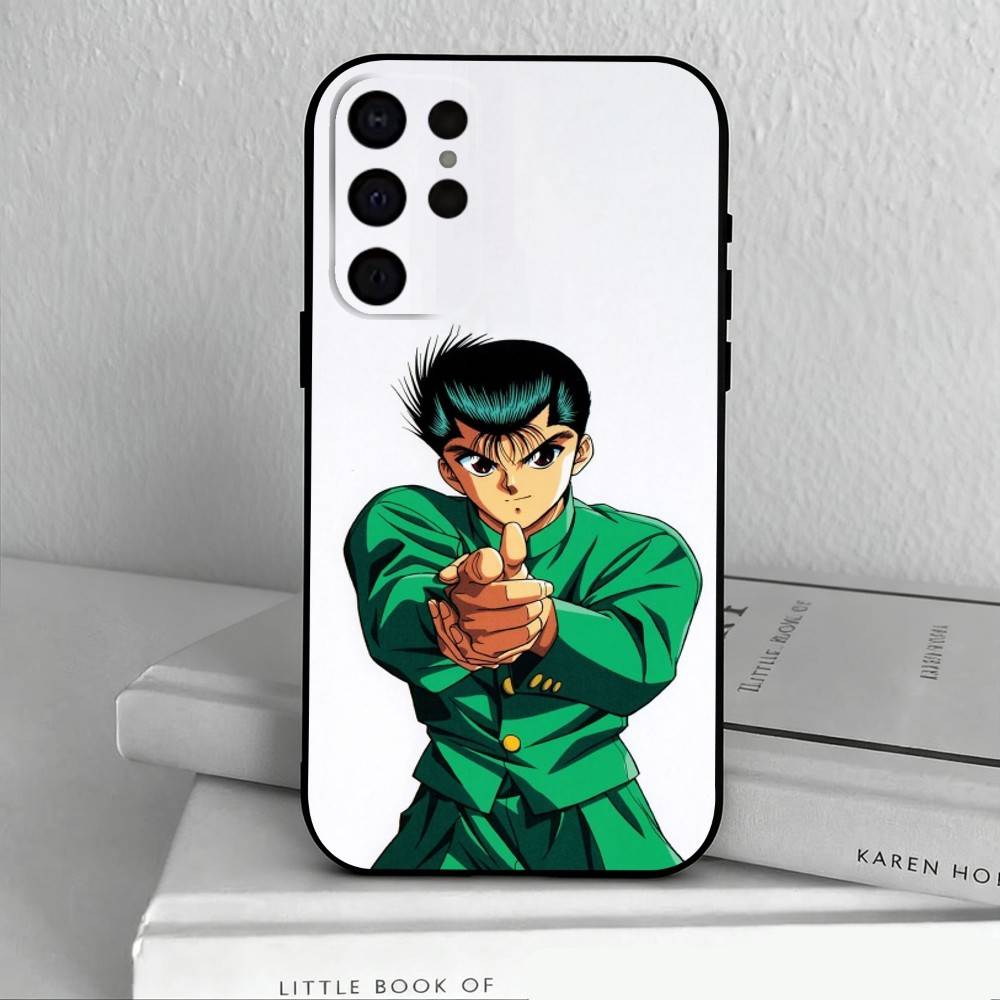 Anime Y-Yu Yu H-Hakusho-O Phone Case For Samsung S25,S24,S21,S22,S23,S30,Ultra,S20,Plus,Others Soft Black Cover