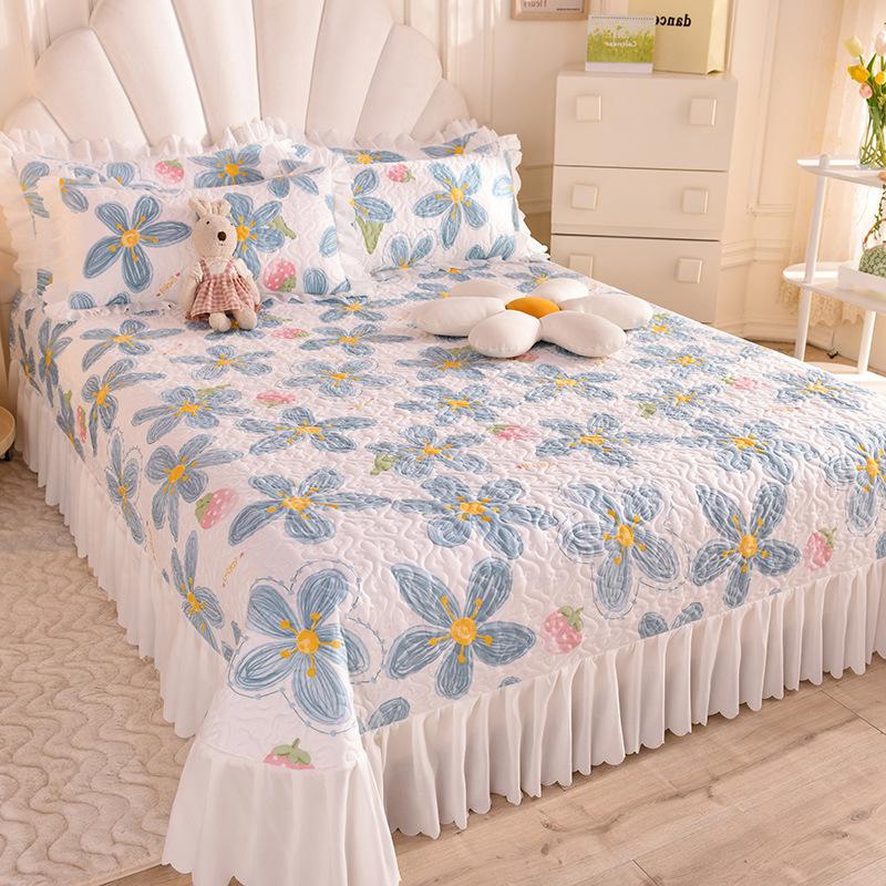 Чехол на кровать в Корейском стиле в стиле принцессы, противоскользящий утолщенный чехол на кровать с татами, моющийся чехол на кровать круглый год