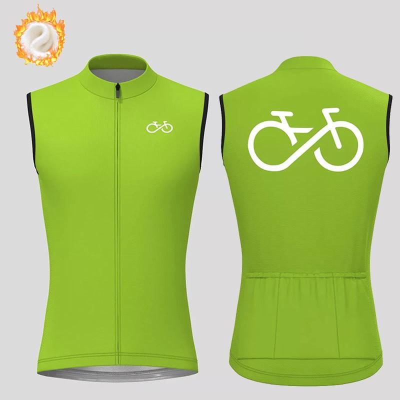 Men Women Cycling Vest Fleece Warm Sleeveless Windproof Jacket Mountain Bike Outdoor Winter Riding