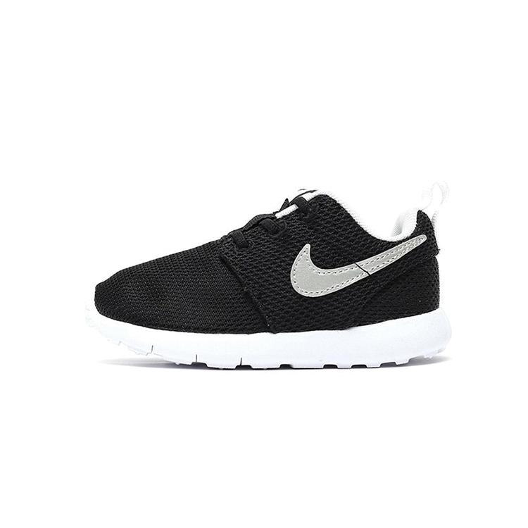 Nike Roshe One Oreo Нескользящие Устойчивые к истиранию Низкие Беговые Кроссовки Черные Для Младенцев и Малышей 749430-021