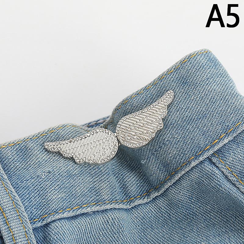 1/2PCS  Adjuster For Pants And Skirts Waist Tightener Bowknot Button Adjustable Waist Buckle For Jeans No Sewing Required