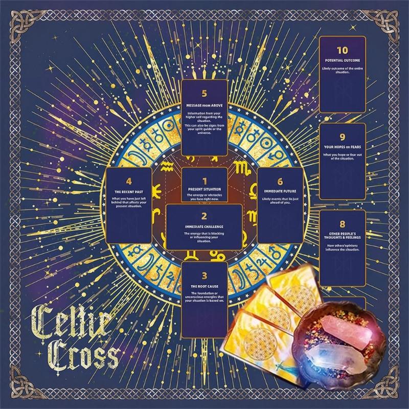 Скатерть для гадания Астрология Скатерть для Таро Гадания Скатерть для алтаря Аксессуары для настольной игры для гаданий