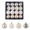 16pcs Shatterproof Christmas Painted Balls Pendant Plastic Merry Christmas Decor  Hotel Mall