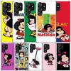 Мультяшный Милый Чехол для Телефона Мафальда Для Samsung Galaxy S24 S25 Edge S26 Ultra S22 S23 Plus S21 + S20 FE Мягкая Задняя Крышка из ТПУ Galaxy S