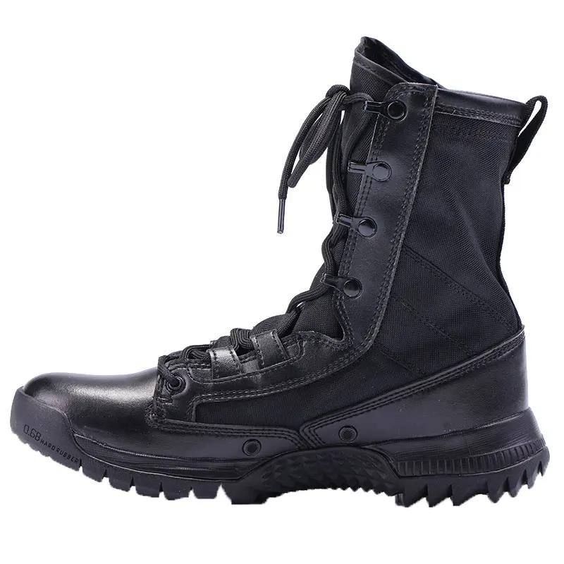 Outdoor Men Desert Combat Boots Training Boots Wear-resistant Military Boots Lightweight Hiking Shoes Male Middle Calf Boot