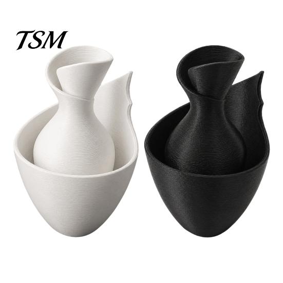 Durable Decorative Pot for Indoor Plants Minimalist Vase, Modern Flower Vase Living Room Dining Table Stable Home Office Desk Ornament Bedroom,