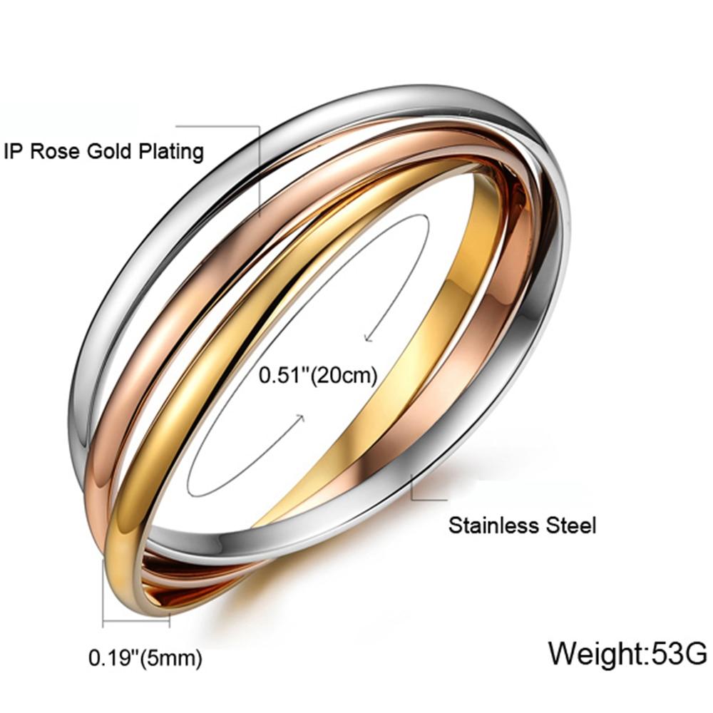 Women Bracelet Chains Stainless Steel 3 Color Set Bracelets Bangles Accessory Carter Bracelets Wholesale New Trend Jewelry