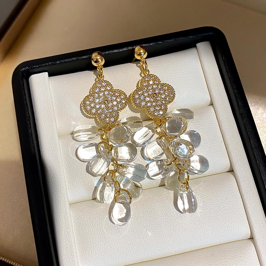 Богемные серьги-подвески с серебряной иглой, круглый кулон из смоляных бусин