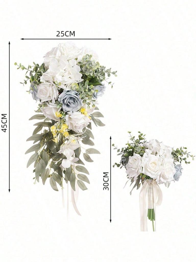 Букет невесты Каскадные свадебные букеты для невесты Искусственные свадебные букеты для свадебной церемонии и годовщины Декор на День святого Валентина