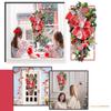 Candy Cane Christmas Wreath, Christmas Teardrop Swag Candy Cane, Red  Xmas Decoration With Ball Ornaments, Christmas Garland