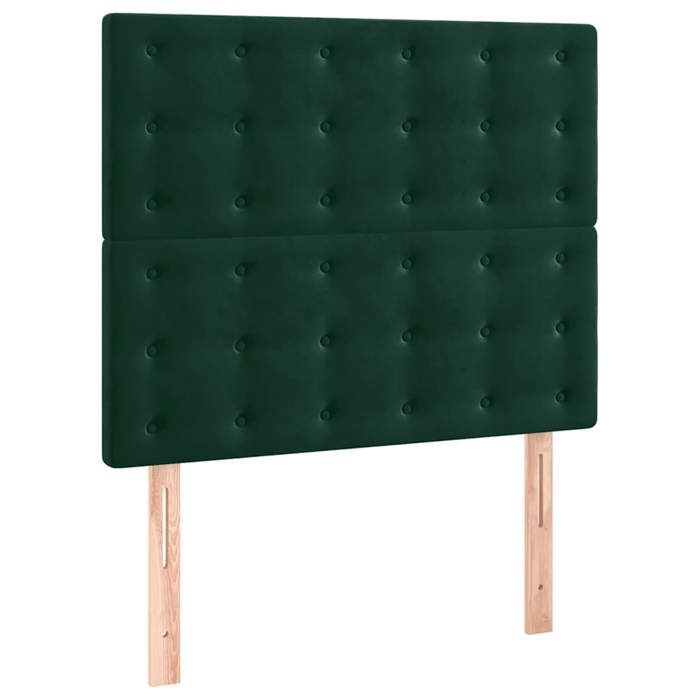 Maison Exclusive - Tête de lit Vert foncé 80x5x118/128 cm Velours