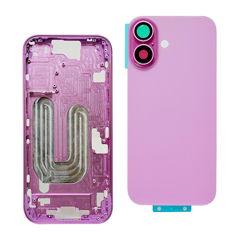 Back housing For iphone 16-16plus-16Pro Max Battery Back Cover Rear Door Middle Chassis Frame + SIM Tray Side Key Parts