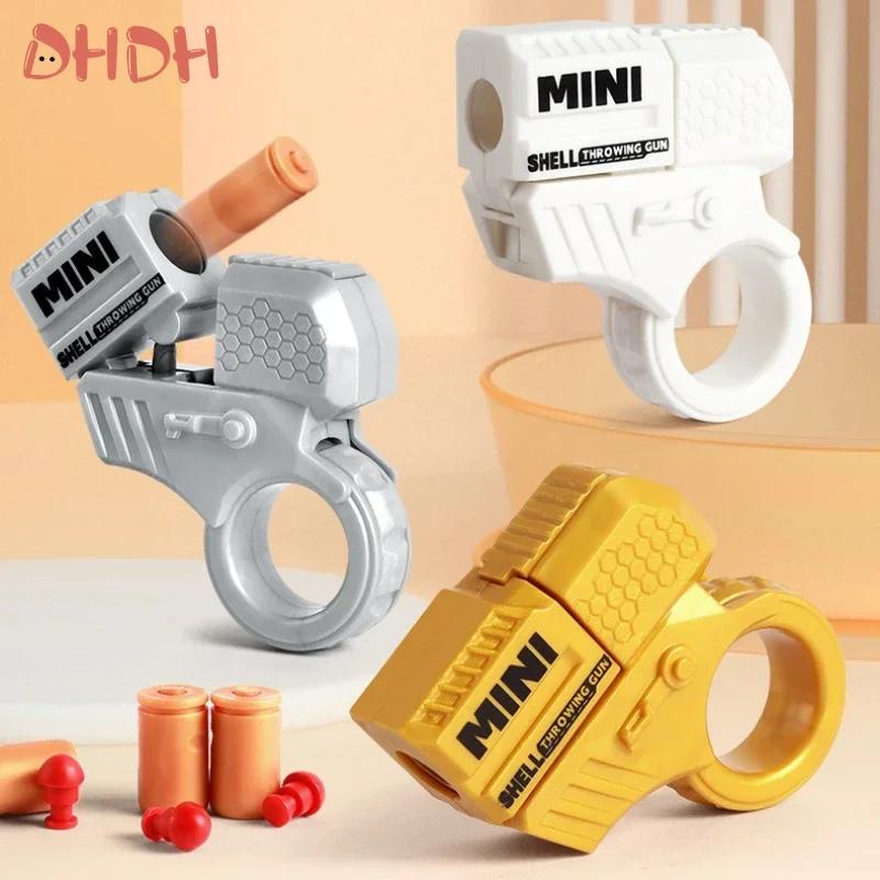 Новый декомпрессионный игрушечный пистолет, метательный снаряд, пулевой пистолет, гироскоп, может стрелять мягкими пулями, пластиковый пистолет, декоративная цепь