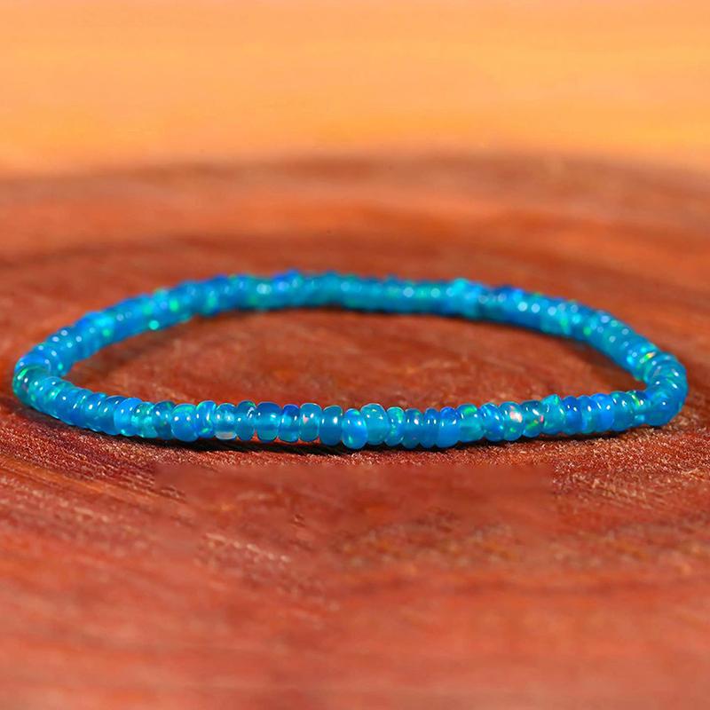 Натуральный Опаловый Браслет Для Женщин Эластичная Резинка Целебный Кристалл Украшение Помогает Поддерживать Эмоциональный Баланс