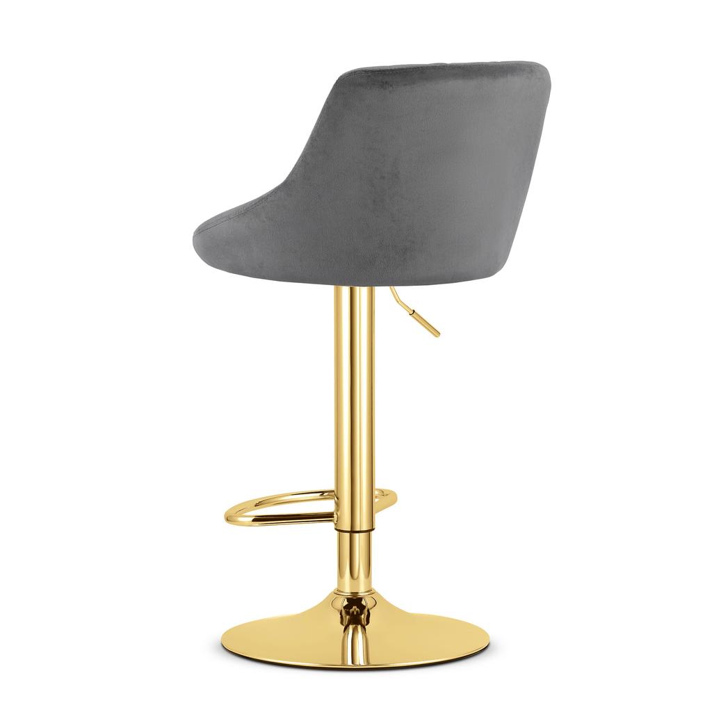 Kast Stool - Grey Velvet / Gold Base X 2