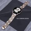 Ремешок 20 мм 22 мм для Samsung Galaxy Watch 4/5/6/pro/classic 43 мм 47 мм 45 мм металлический браслет с бриллиантами correa HUAWEI GT 2e 3 pro ремешок