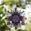 10 Inch Metal Wind Spinner Garden Decor with 360 Swivel Hook Intricate Black Red Blue Design for Patio Balcony Yard Outdoor All Season Gift