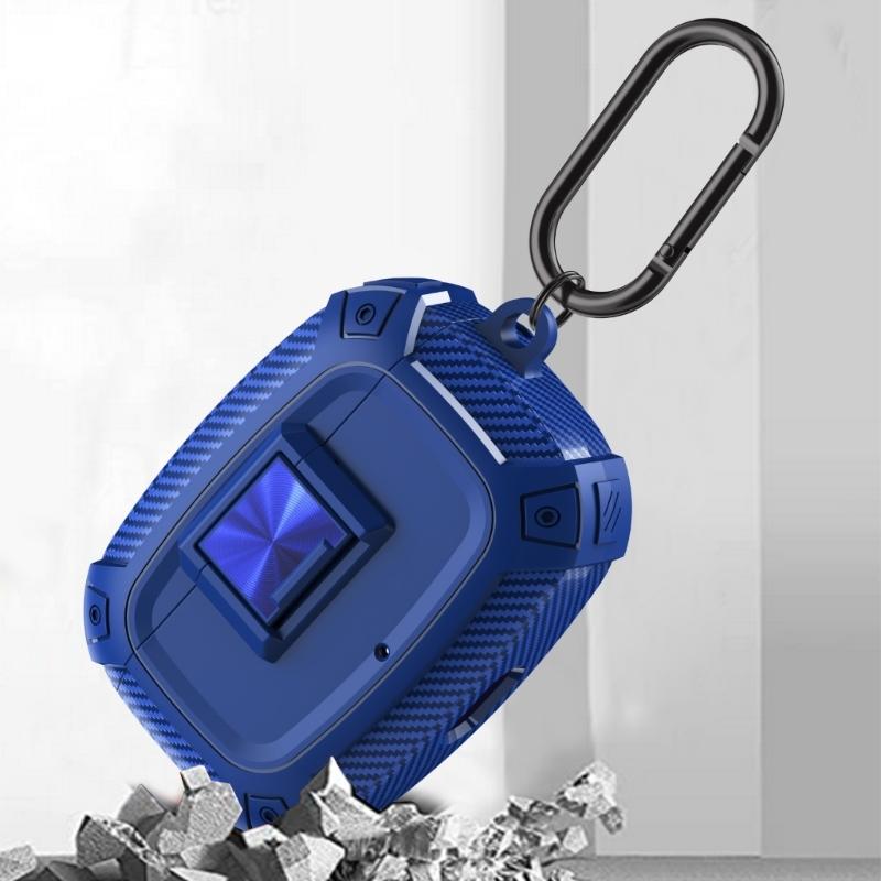 Shockproof Protective Case for Studio Buds/+ Earbuds Shell Guard with Secure Lock Design and Carabiner Keychain