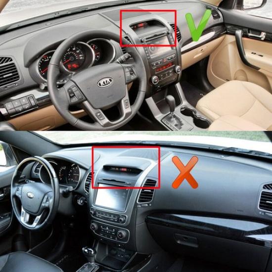Car Dash Mat Dashboard Cover Carpet Pad For Kia sorento 2009 - 2012 with Speaker