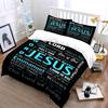 Christian Bedding Set with Religious Words Bedding set (1 duvet cover, 2 pillowcases, duvet not included)