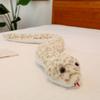 Striped Hand Puppet Snake Doll Simulation S-curved Python Water Boa Plush Toy Halloween Trick Zodiac Gift