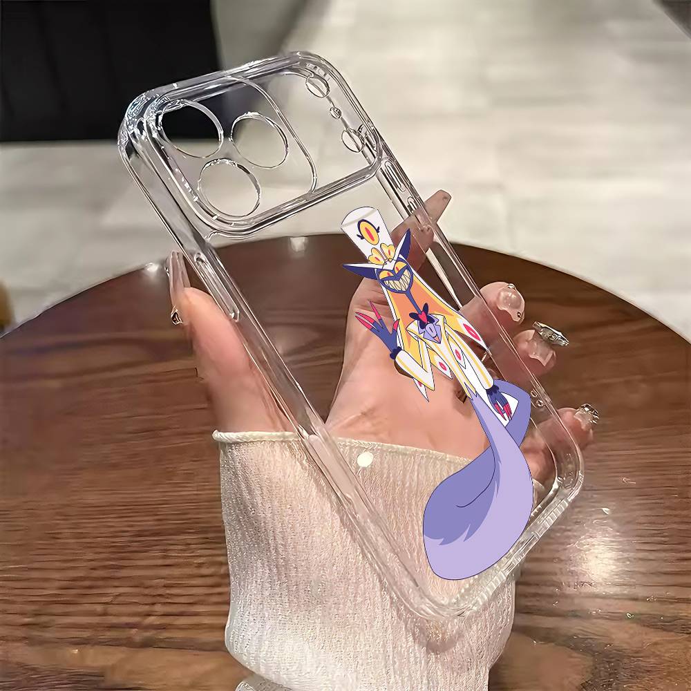 Чехол для телефона Sir Pentious H-Hazbin H-Hotel для iPhone 17 16 15 14 13 12 11 Mini Pro Max Plus Прозрачная крышка