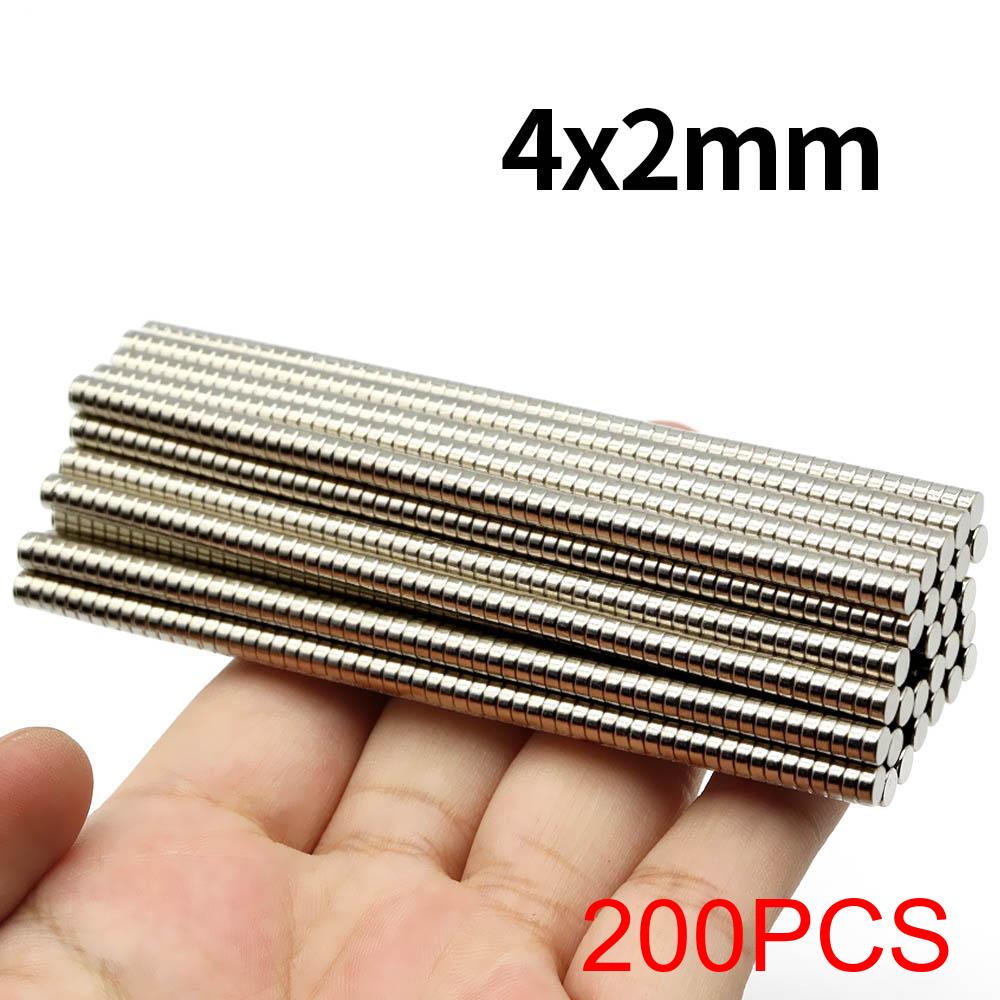 4x2mm Super Strong Neodymium Magnet N35 NdfeB Permanent Magnetic imanes Round Powerful Magnets Refrigerator