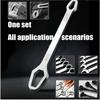 Double-ended Self-tightening Adjustable Universal Wrench Tool Set Multifunctional Plummer Wrench Flower Piece Multi-Use