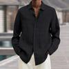 Рубашка Design Sense Solid Color Shirt Men's Long Sleeved Spring Autumn Trend Brand Loose Casual Shirts Men's