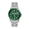 FOSSIL BLUE DIVE Часы с датой из нержавеющей стали Трехстрелочные