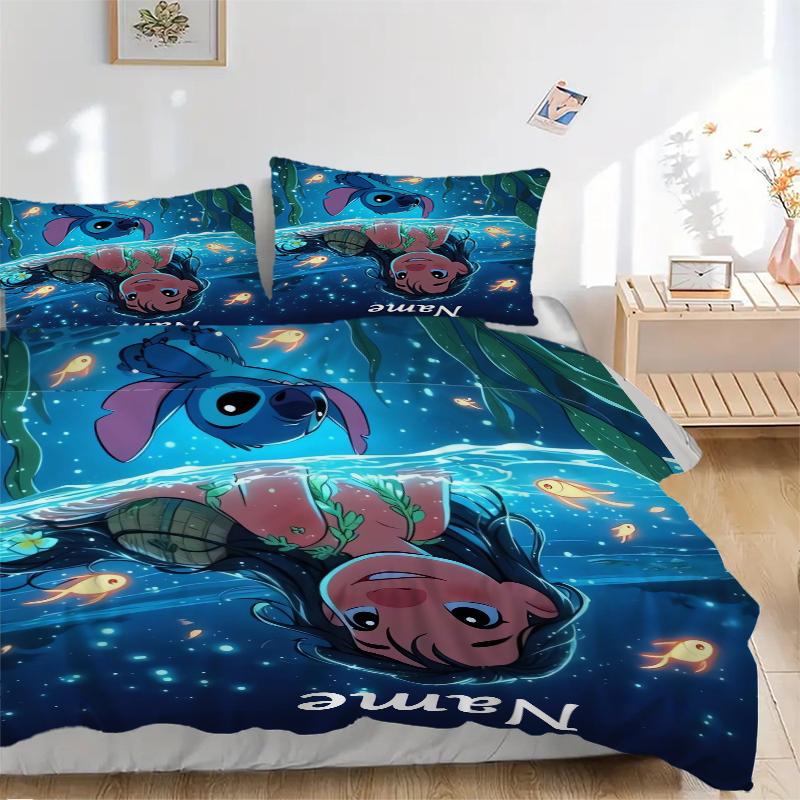Custom Textile Stitch Adventure Bedding 3 Piece Set HD Print Duvet Cover Pillowcases for Teens Adult Bedroom Decoration