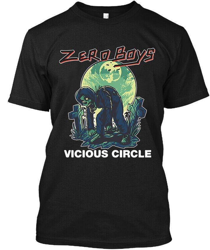 НОВЫЙ! Популярная футболка Unisex Zero Boys Vicious Circle Американская тяжелая музыка Искусство