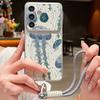 Чехол-ремешок из кожи с рисунком Красная Акула Медуза для Samsung S26 S25 Ultra S24 S23 S22 Plus S21 FE A16 A17 A26 A36 A37 A54 A55 A56 A57 5G