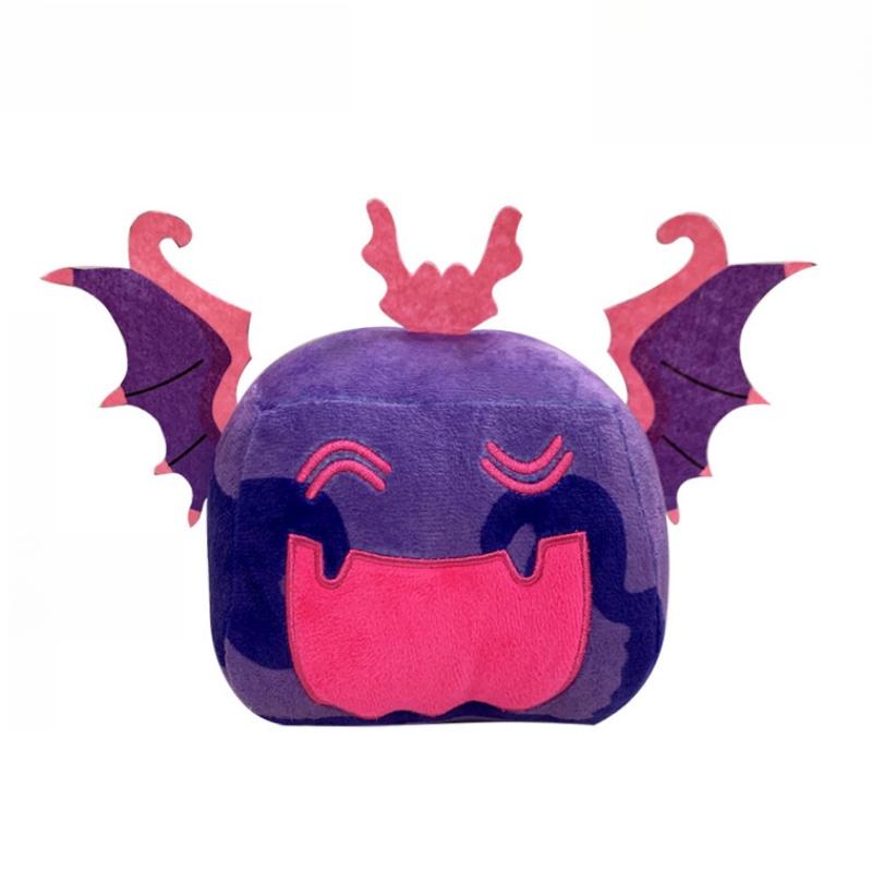 Мягкая игрушка Blox Fruits в коробке с леопардовым принтом фиолетового цвета, мягкая и пушистая фигурка животного
