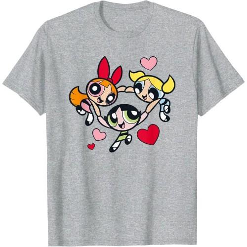 The Powerpuff Girls Girls Heart Circle T-Shirt