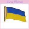 Изысканная брошь ручной работы Украина Ук Металлический флаг для всех случаев