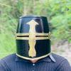 Medieval Black Brass Crusader Templar Helmet  Steel  Brass Knight Armor  Cosplay Helmet LARP Reenactment Gear Collectibles Gift