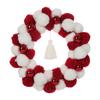 Front Door Christmas Wreath ,Christmas Plush with Light ,Artificial Xmas for